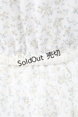 画像4: axes femme / ベルト付花柄ノースリブラウス M ホワイト T-25-12-11-002-AX-BL-SA-ZI