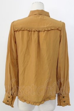 画像2: axes femme / フェミニンボータイブラウス/美女と野獣 M キャメル T-25-12-11-015-AX-BL-SA-ZT