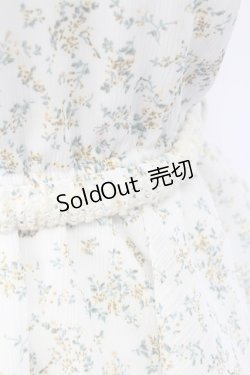 画像5: axes femme / ベルト付花柄ノースリブラウス M ホワイト T-25-12-11-002-AX-BL-SA-ZI