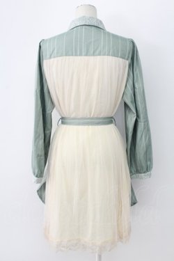 画像2: axes femme / バックシャンストライプチュニ M グリーン T-25-12-11-017-AX-OP-SA-ZT