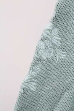 画像3: axes femme / 袖刺繍パーカーニットワンピース M グリーン T-25-12-11-018-AX-OP-SA-ZT