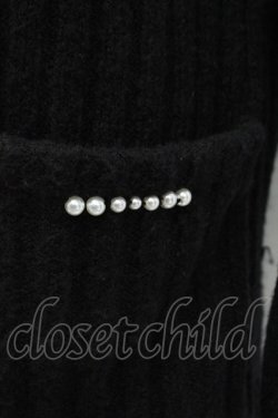 画像3: axes femme / リブ編みガウン風カーディガン  黒 T-25-12-14-015-AX-TO-SA-ZT