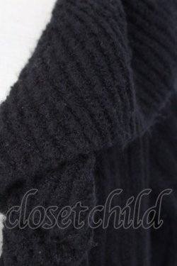 画像5: axes femme / リブ編みガウン風カーディガン  黒 T-25-12-14-015-AX-TO-SA-ZT