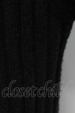 画像6: axes femme / リブ編みガウン風カーディガン  黒 T-25-12-14-015-AX-TO-SA-ZT