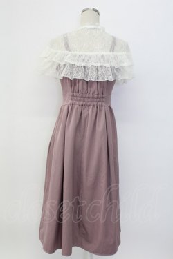 画像2: axes femme POETIQUE / レースケープ付キャミワンピース  ピンクＸ白 T-25-12-14-016-AX-OP-SA-ZT