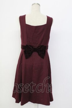 画像2: Jane Marple / 別珍リボンジャンパースカート  ボルドー T-25-12-14-017-JM-OP-SA-ZT