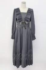 画像1: melume / makiコラボ/プリーツ襟ワンピース L グレー T-25-12-14-020-0-OP-SA-ZT155 (1)