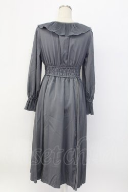 画像2: melume / makiコラボ/プリーツ襟ワンピース L グレー T-25-12-14-020-0-OP-SA-ZT