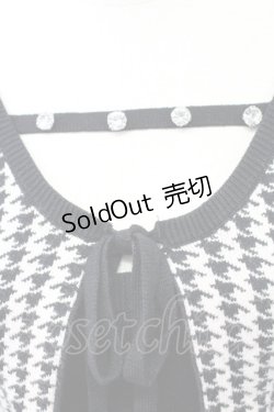 画像5: pium / 千鳥カーデ&ビジュー付きニットキャミワンピSET  黒 T-25-12-14-021-0-OP-SA-ZT