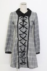 Rojita / フロントスピンドルワンピース  グレー T-25-12-14-022-LO-OP-SA-ZT