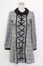 画像1: Rojita / フロントスピンドルワンピース  グレー T-25-12-14-022-LO-OP-SA-ZT155 (1)