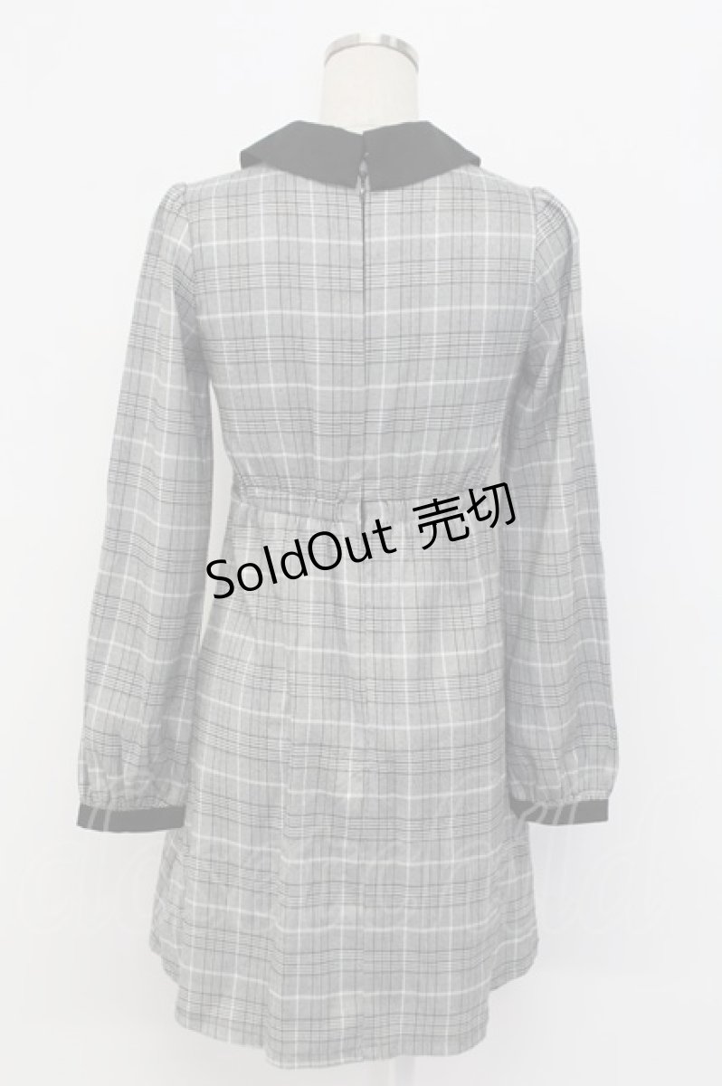 画像2: Rojita / フロントスピンドルワンピース  グレー T-25-12-14-022-LO-OP-SA-ZT155 (2)