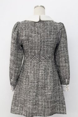 画像2: evelyn / ビジューボタンツイードワンピース  グレー T-25-12-14-023-LO-OP-SA-ZT