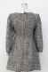 画像2: evelyn / ビジューボタンツイードワンピース  グレー T-25-12-14-023-LO-OP-SA-ZT (2)