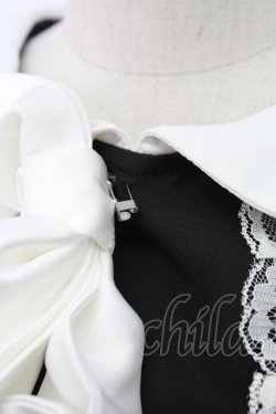 画像7: Jamie エーエヌケー / サイド編み下げケープワンピース  黒Ｘ白 T-25-12-14-024-LO-OP-SA-ZT