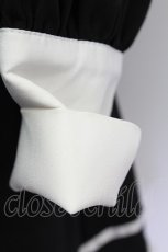 画像8: Jamie エーエヌケー / サイド編み下げケープワンピース  黒Ｘ白 T-25-12-14-024-LO-OP-SA-ZT020 (8)