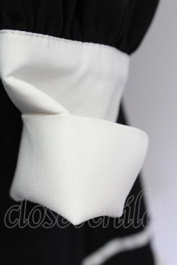 画像8: Jamie エーエヌケー / サイド編み下げケープワンピース  黒Ｘ白 T-25-12-14-024-LO-OP-SA-ZT