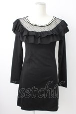 画像1: MA*RS / パール&ドットチュールワンピース  黒Ｘ白 T-25-12-14-025-EL-OP-SA-ZT020 (1)