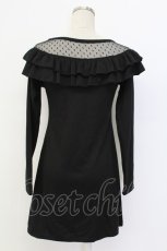 画像2: MA*RS / パール&ドットチュールワンピース  黒Ｘ白 T-25-12-14-025-EL-OP-SA-ZT020 (2)