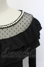 画像3: MA*RS / パール&ドットチュールワンピース  黒Ｘ白 T-25-12-14-025-EL-OP-SA-ZT020 (3)