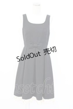 画像1: Emily Temple cute / 裾ハートレースジャンパースカート  黒Ｘ白 T-25-12-14-027-ET-OP-SA-ZT153