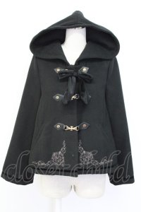 Amavel / 古の魔術書フードポンチョコート  黒 T-25-12-14-029-CA-CO-SA-ZT