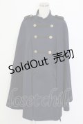 axes femme / ナポレオンマント風コート  ネイビー T-25-12-14-030-AX-CO-SA-ZT