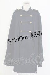 axes femme / ナポレオンマント風コート  ネイビー T-25-12-14-030-AX-CO-SA-ZT