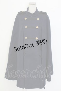 画像1: axes femme / ナポレオンマント風コート  ネイビー T-25-12-14-030-AX-CO-SA-ZT