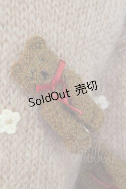 画像4: PINK HOUSE / カゴ入り編みぐるみクマ付きモヘアカーディガン  ピンク T-25-12-14-006-LO-TO-SA-ZT147