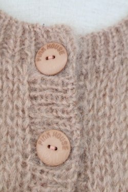 画像5: PINK HOUSE / カゴ入り編みぐるみクマ付きモヘアカーディガン  ピンク T-25-12-14-006-LO-TO-SA-ZT