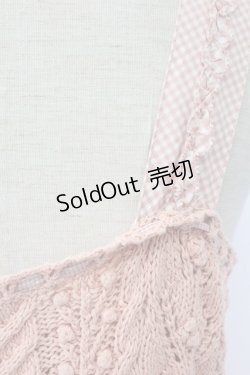 画像3: PINK HOUSE / ニットキャミソールトップス  ピンク T-25-12-14-007-LO-TO-SA-ZT