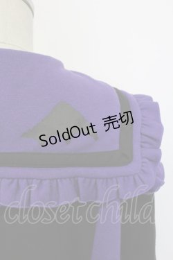 画像3: NOEMIE / Kuromiスウェットセーラーワンピース  黒Ｘ紫 T-25-12-14-010-LO-OP-SA-ZT