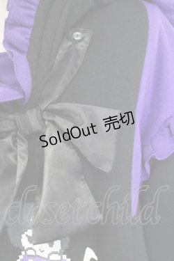 画像7: NOEMIE / Kuromiスウェットセーラーワンピース  黒Ｘ紫 T-25-12-14-010-LO-OP-SA-ZT