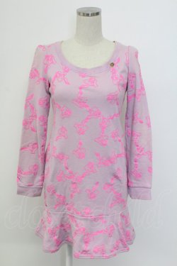 画像1: MILK / ラビットパターンドレス  パープル T-25-12-14-011-ML-OP-SA-ZT