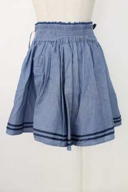 画像2: axes femme / サイド編み上げショートパンツ  サックス T-25-12-17-034-AX-PA-SA-ZT