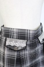 画像3: axes femme / レースポケットデザインチェックショートパンツ  グレー T-25-12-17-035-AX-PA-SA-ZT527 (3)
