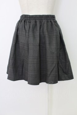 画像2: axes femme / チェックショートパンツ  グレーＸ黒チェック T-25-12-17-036-AX-PA-SA-ZT