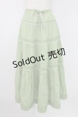 WONDERFUL WORLD / ギンガムチェックピコフリルスカート  グリーン T-25-12-17-037-LO-SK-SA-ZT