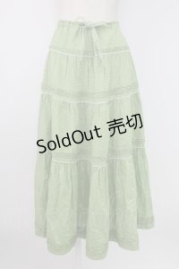 WONDERFUL WORLD / ギンガムチェックピコフリルスカート  グリーン T-25-12-17-037-LO-SK-SA-ZT