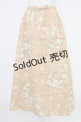 KANEKO ISAO / ブーケ柄&フリルスカート  オレンジ T-25-12-17-039-EL-SK-SA-ZT