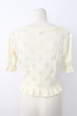 画像2: axes femme POETIQUE / ドットジャガードカーディガン  アイボリー T-25-12-17-005-AX-TO-SA-ZT