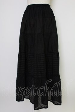 画像1: KANEKO ISAO / 生地違い段スカート  ブラック T-25-12-17-043-EL-SK-SA-ZT