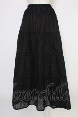 画像2: KANEKO ISAO / 生地違い段スカート  ブラック T-25-12-17-043-EL-SK-SA-ZT