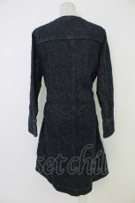 画像2: INGEBORG / フラワー刺繍デニム風ロングコート  青デニム T-25-12-17-045-LO-CO-SA-ZTC010 (2)