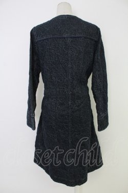 画像2: INGEBORG / フラワー刺繍デニム風ロングコート  青デニム T-25-12-17-045-LO-CO-SA-ZT