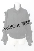 KANEKO ISAO / キルティング袖リボンブルゾン  ブラック T-25-12-17-046-EL-CO-SA-ZT