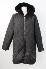 PINK HOUSE / ファー付きキルティングコート  黒 T-25-12-17-047-LO-OP-SA-ZT