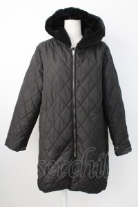 PINK HOUSE / ファー付きキルティングコート  黒 T-25-12-17-047-LO-OP-SA-ZT