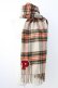 画像1: PINK HOUSE / Pワッペン付きチェックマフラー  ブラウン T-25-12-17-049-LO-ZA-SA-ZT (1)